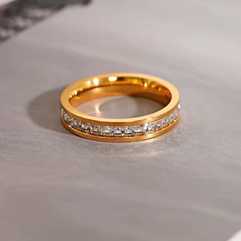 Stainless Steel Gold Stackable Ring - image 2